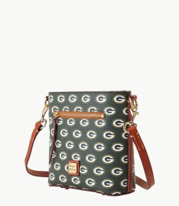 Green Dooney And Bourke NFL Packers Small Zip Women's Crossbody Bags | 69QTPJMWX