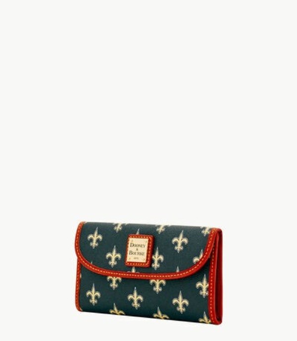 Green Dooney And Bourke NFL Saints Continental Women's Clutch Bag | 79WPRATZK