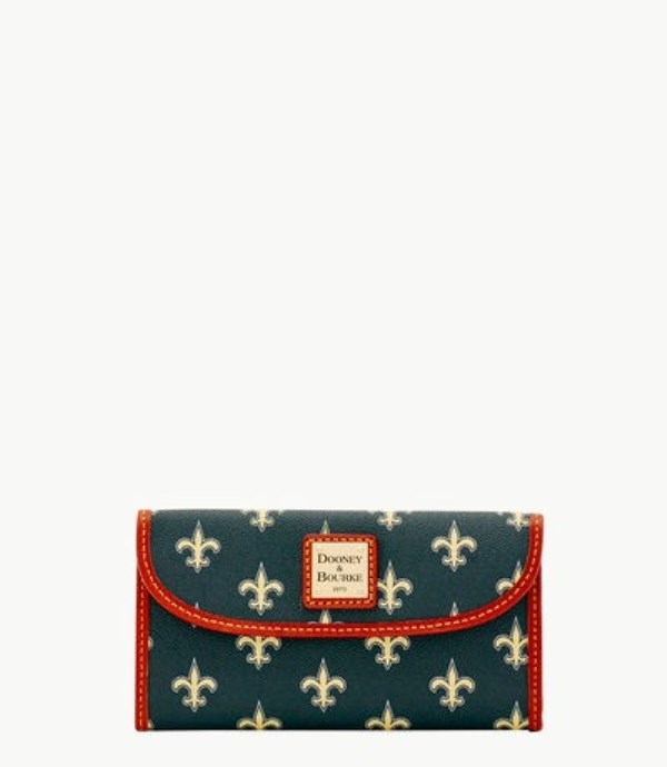 Green Dooney And Bourke NFL Saints Continental Women\'s Clutch Bag | 79WPRATZK