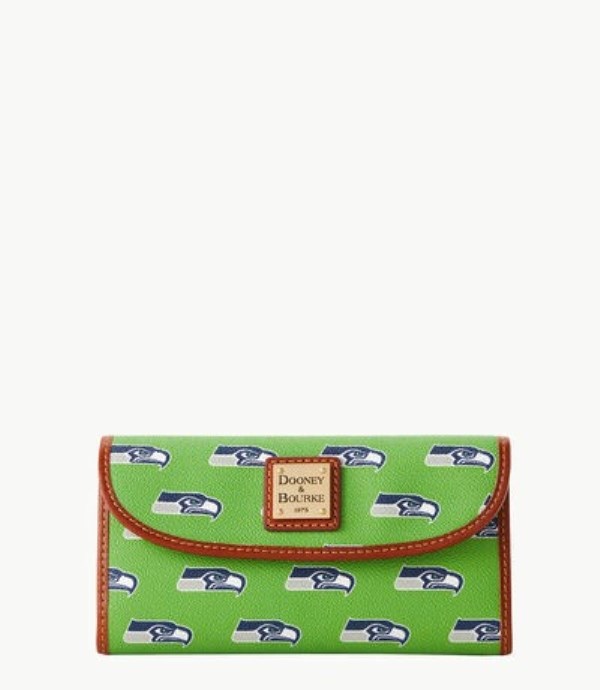 Green Dooney And Bourke NFL Seahawks Cont Women\'s Clutch Bag | 79NTBZSUD