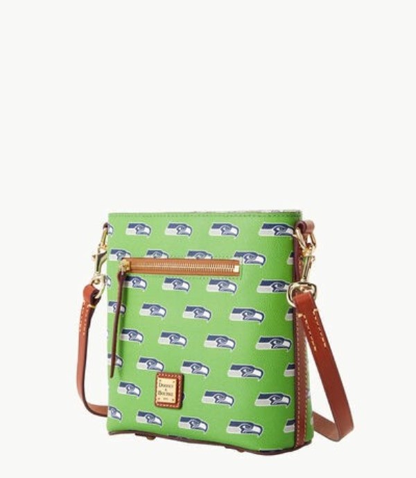 Green Dooney And Bourke NFL Seahawks Small Zip Women's Crossbody Bags | 97JTGQRBI