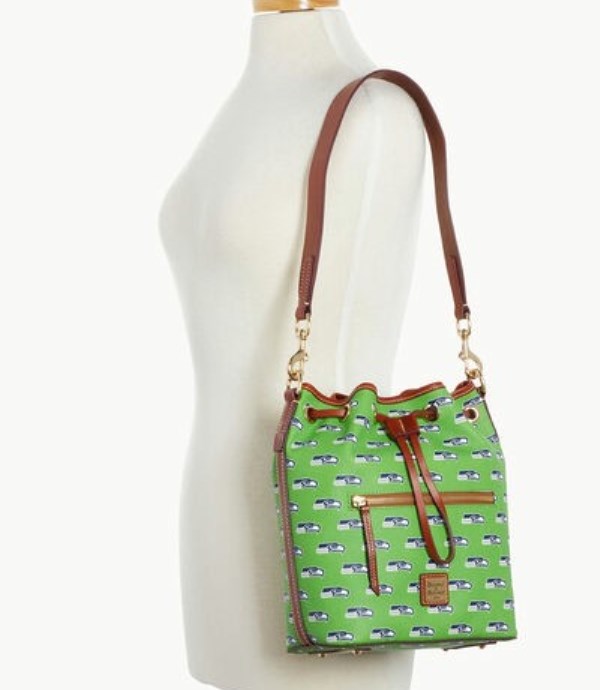 Green Dooney And Bourke NFL Seahawks Women's Shoulder Bags | 97MULZISK