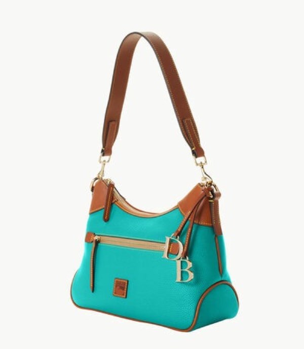 Green Dooney And Bourke Pebble Grain Women's Hobo Bag | 73EWVTGCS