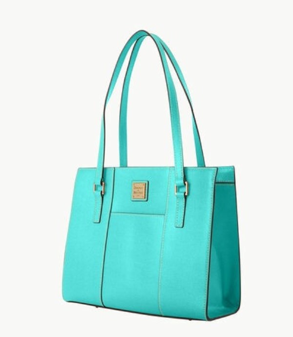 Green Dooney And Bourke Saffiano Charlotte Women's Tote Bags | 62QZLXJTI