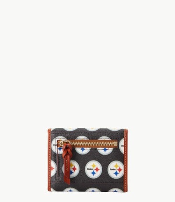 Grey Dooney And Bourke NFL Steelers Flap Credit Women's Wallets | 49KYIOSTP