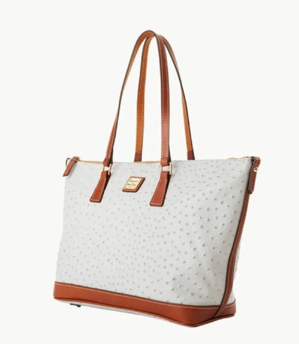 Grey Dooney And Bourke Ostrich Women's Tote Bags | 14QFDBCNE