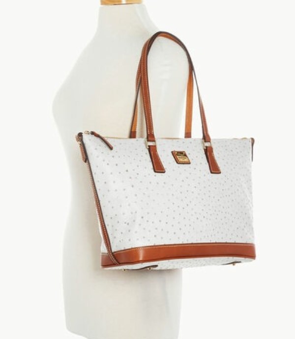 Grey Dooney And Bourke Ostrich Women's Tote Bags | 14QFDBCNE