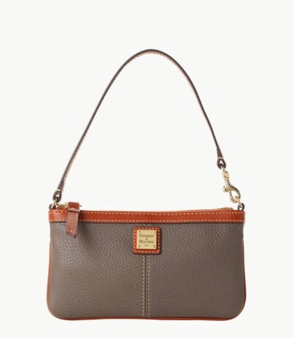 Grey Dooney And Bourke Pebble Grain Large Slim Women\'s Wristlets | 18ZRFLHEB