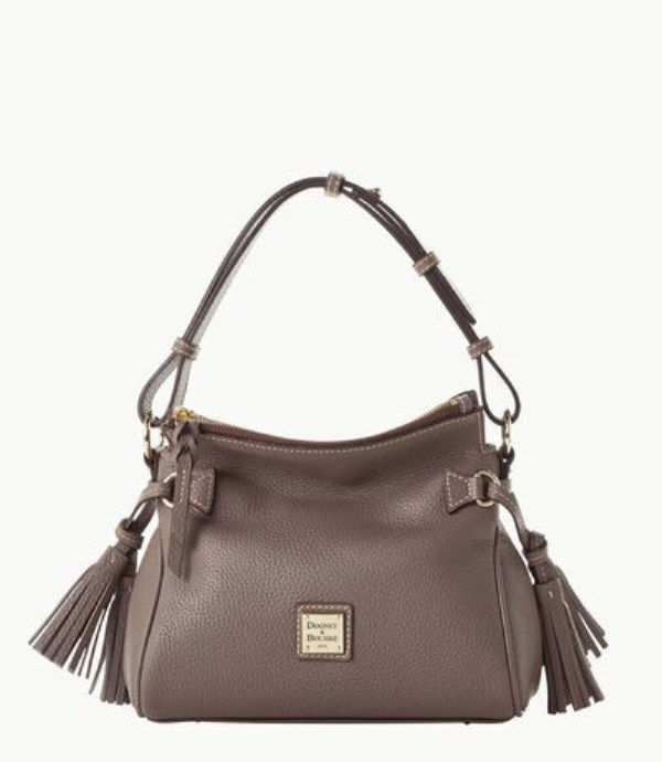 Grey Dooney And Bourke Pebble Grain Tassel Women\'s Shoulder Bags | 02YTANFMQ