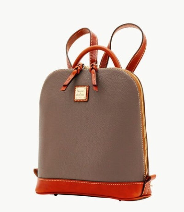 Grey Dooney And Bourke Pebble Grain Zip Pod Women's Backpacks | 87RKCFYAW