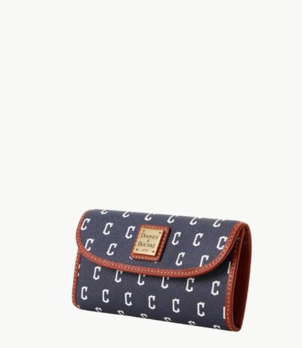 Navy Dooney And Bourke Cleveland Guardians Guardians Continental Women's Wallets | 64EPJTWUG