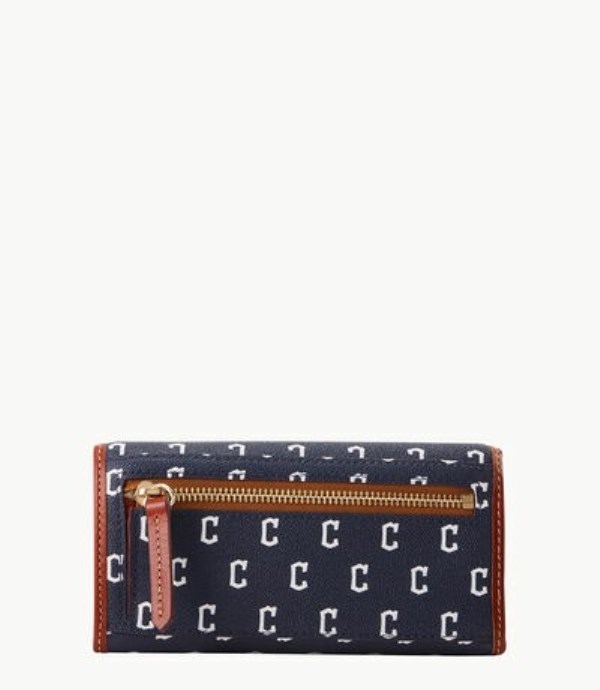 Navy Dooney And Bourke Cleveland Guardians Guardians Continental Women's Wallets | 64EPJTWUG