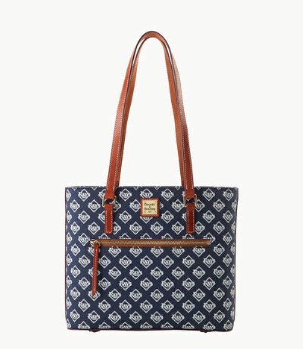 Navy Dooney And Bourke MLB Rays Women\'s Shopper Bag | 46UOMPFBR