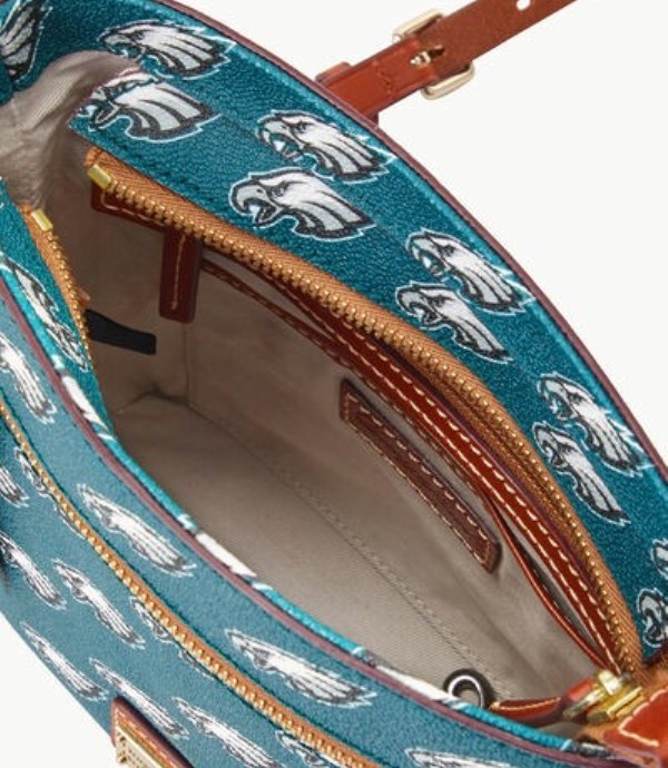 Olive Dooney And Bourke NFL Eagles Small Zip Women's Crossbody Bags | 35GSKATYF