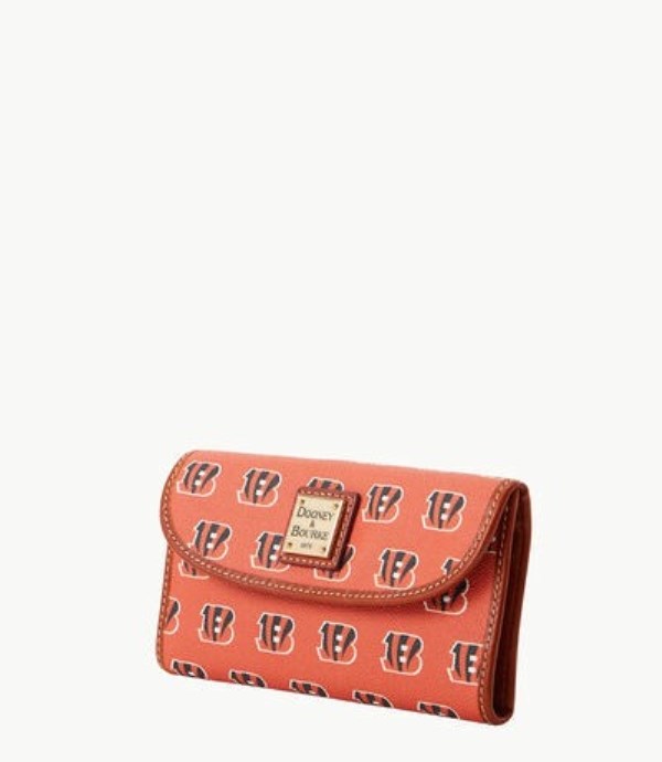 Orange Dooney And Bourke NFL Bengals Continental Women's Clutch Bag | 38KBDPUCE