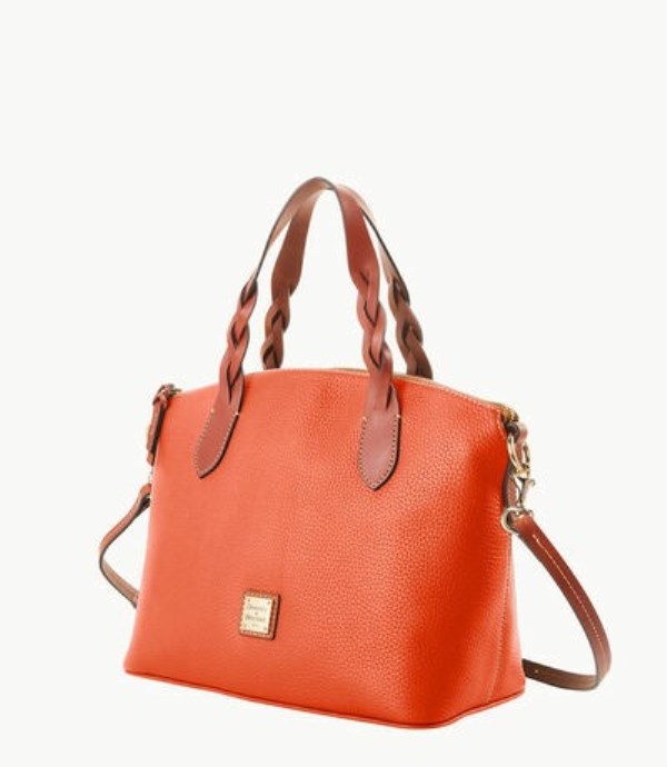 Orange Dooney And Bourke Pebble Grain Celeste Women's Satchel Bags | 74LVOYXZD