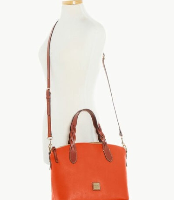 Orange Dooney And Bourke Pebble Grain Celeste Women's Satchel Bags | 74LVOYXZD