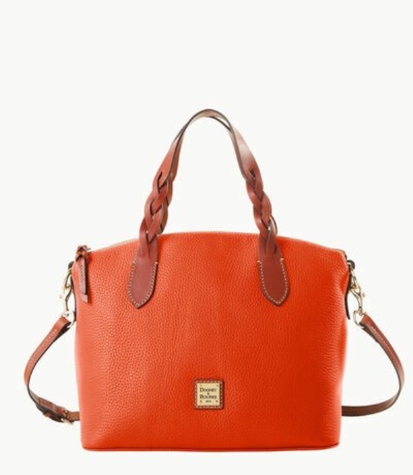 Orange Dooney And Bourke Pebble Grain Celeste Women\'s Satchel Bags | 74LVOYXZD