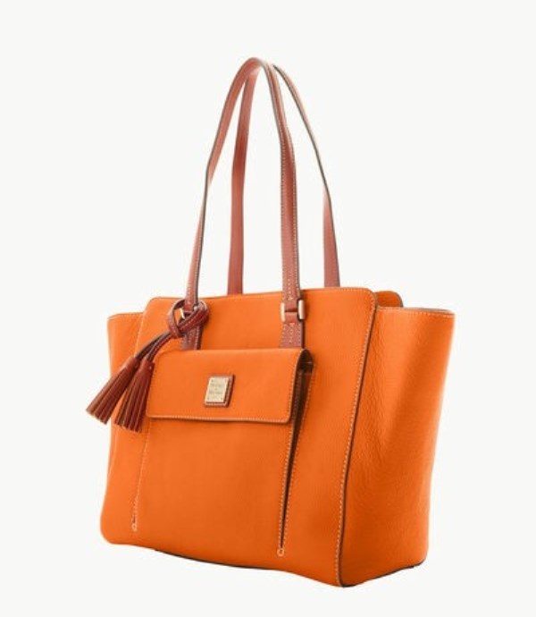 Orange Dooney And Bourke Pebble Grain East West Women's Shopper Bag | 63NHZRUCW