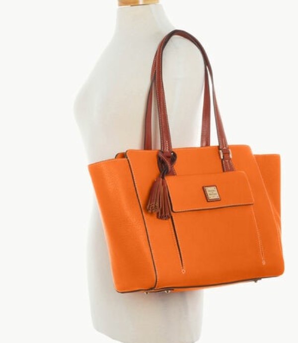 Orange Dooney And Bourke Pebble Grain East West Women's Shopper Bag | 63NHZRUCW