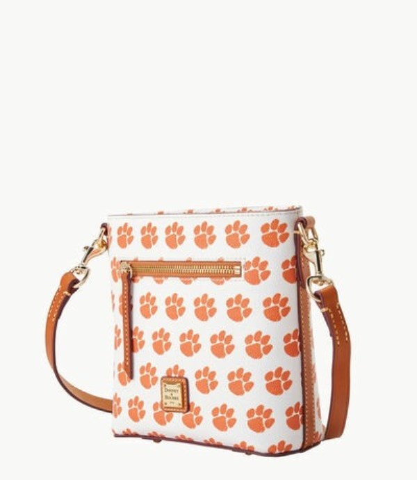 Pink Dooney And Bourke NCAA Clemson Small Zip Women's Crossbody Bags | 32DGHISNP