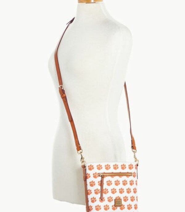 Pink Dooney And Bourke NCAA Clemson Small Zip Women's Crossbody Bags | 32DGHISNP