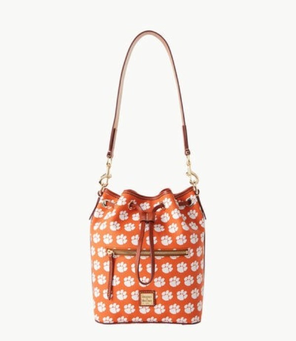 Pink Dooney And Bourke NCAA Clemson Women\'s Shoulder Bags | 05AHWCIRZ