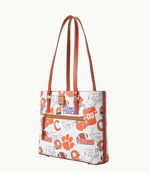 Pink Dooney And Bourke NCAA Clemson Women's Shopper Bag | 14ARVGUBE