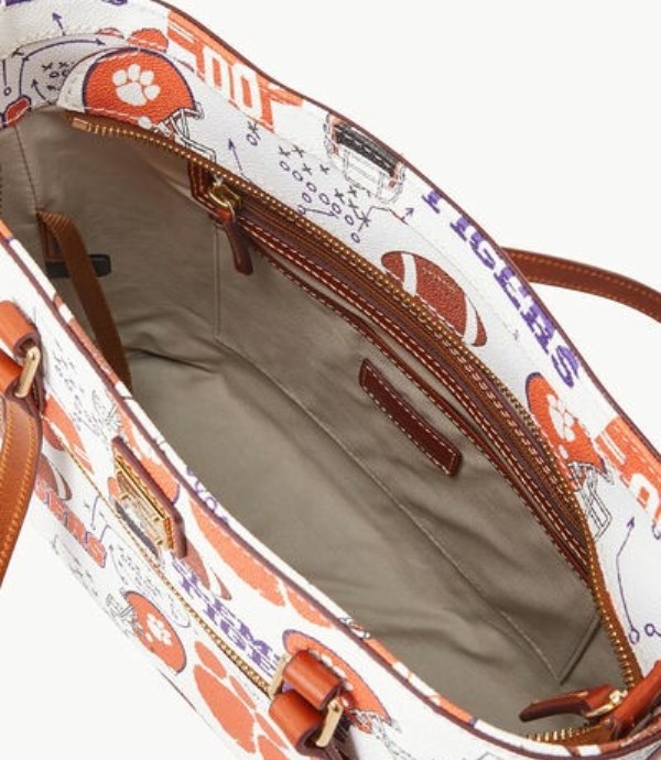 Pink Dooney And Bourke NCAA Clemson Women's Shopper Bag | 14ARVGUBE