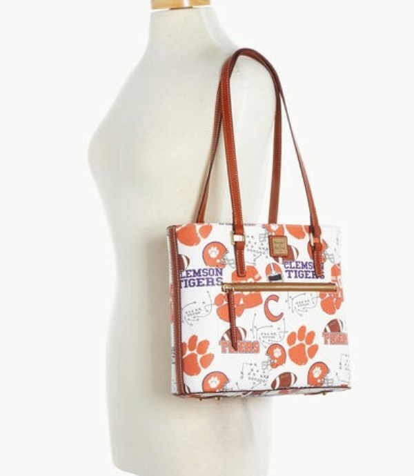 Pink Dooney And Bourke NCAA Clemson Women's Shopper Bag | 14ARVGUBE