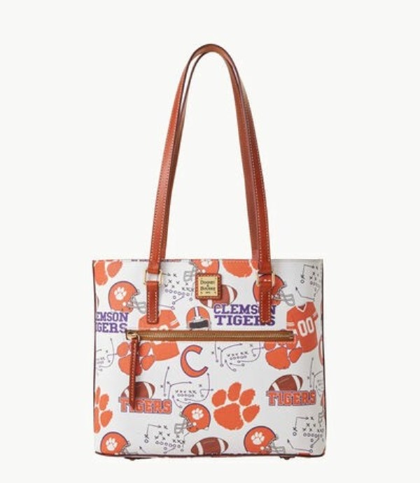 Pink Dooney And Bourke NCAA Clemson Women\'s Shopper Bag | 14ARVGUBE