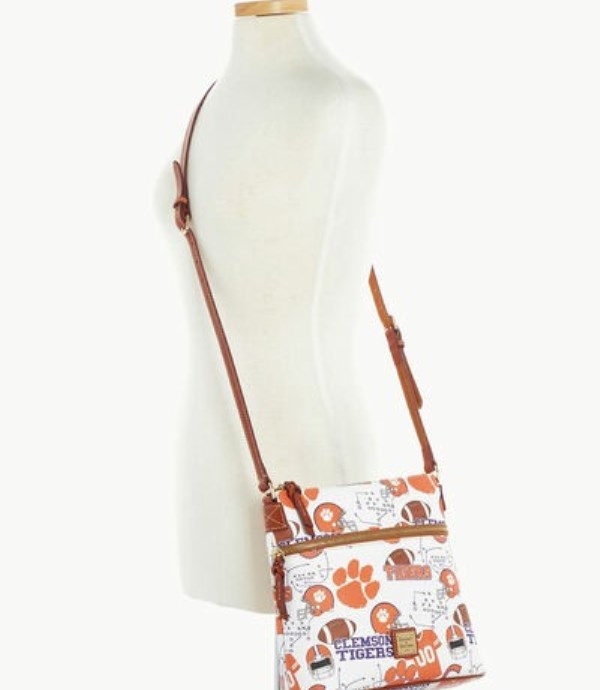 Pink Dooney And Bourke NCAA Clemson Women's Crossbody Bags | 40NQCAVJF