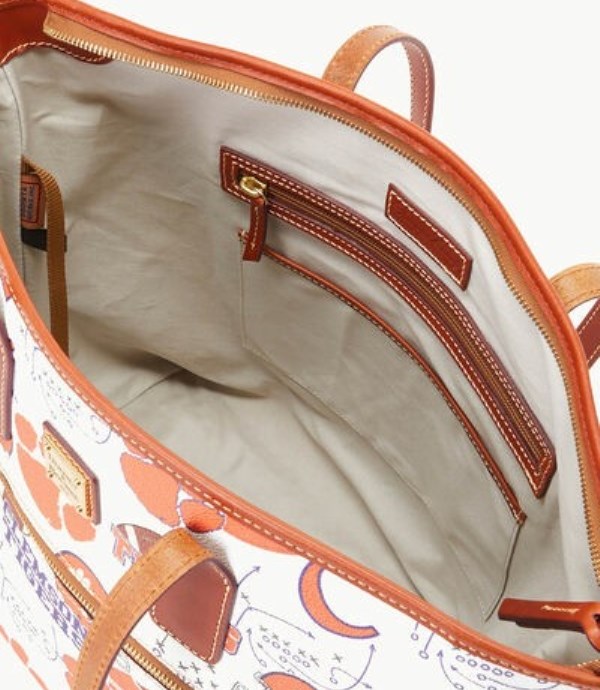 Pink Dooney And Bourke NCAA Clemson Women's Tote Bags | 52CULJDBV