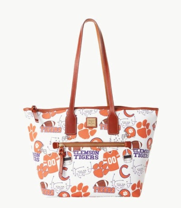 Pink Dooney And Bourke NCAA Clemson Women\'s Tote Bags | 52CULJDBV