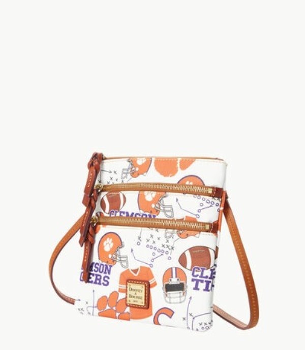 Pink Dooney And Bourke NCAA Clemson Women's Crossbody Bags | 70KQVMXJI