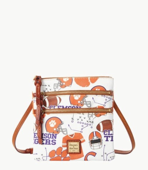 Pink Dooney And Bourke NCAA Clemson Women\'s Crossbody Bags | 70KQVMXJI