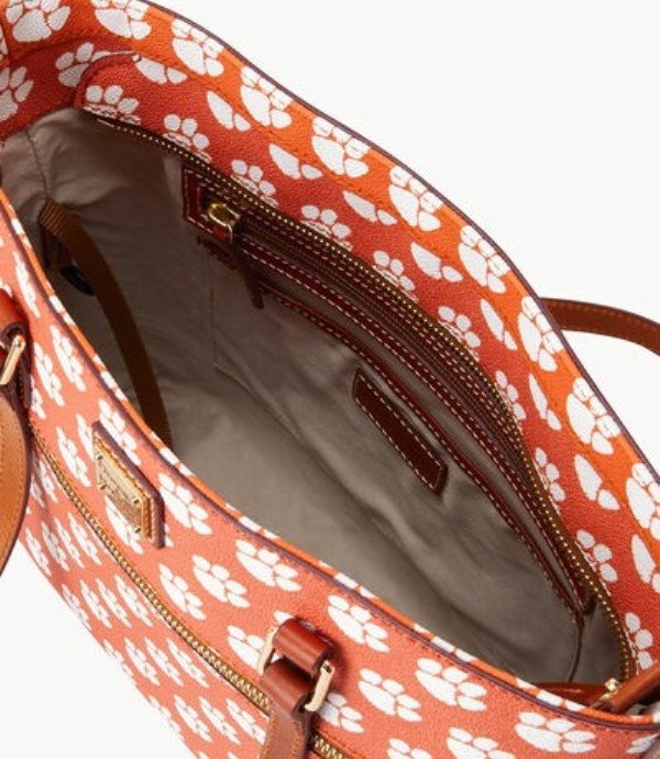 Pink Dooney And Bourke NCAA Clemson Women's Shopper Bag | 82RCXEWAG