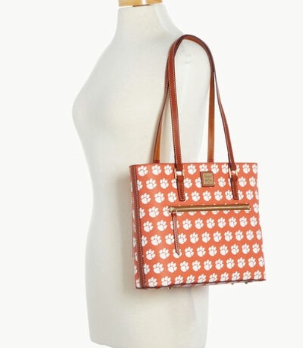 Pink Dooney And Bourke NCAA Clemson Women's Shopper Bag | 82RCXEWAG