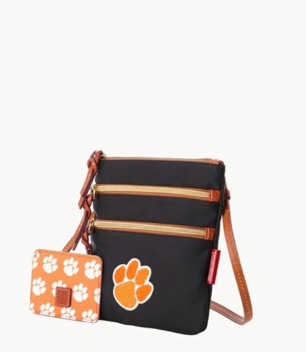 Pink Dooney And Bourke NCAA Clemson Women's Crossbody Bags | 89HLEMVRF