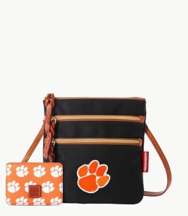 Pink Dooney And Bourke NCAA Clemson Women\'s Crossbody Bags | 89HLEMVRF