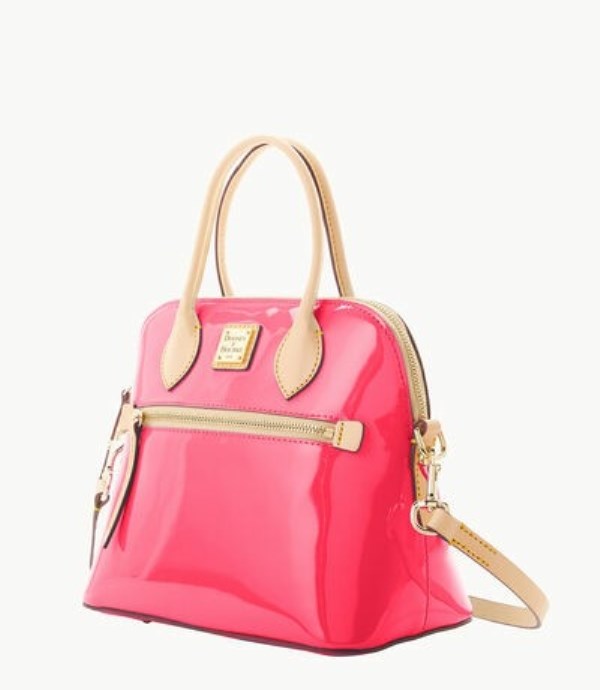 Pink Dooney And Bourke Patent Domed Women's Satchel Bags | 23MGULNTB