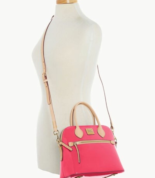 Pink Dooney And Bourke Patent Domed Women's Satchel Bags | 23MGULNTB