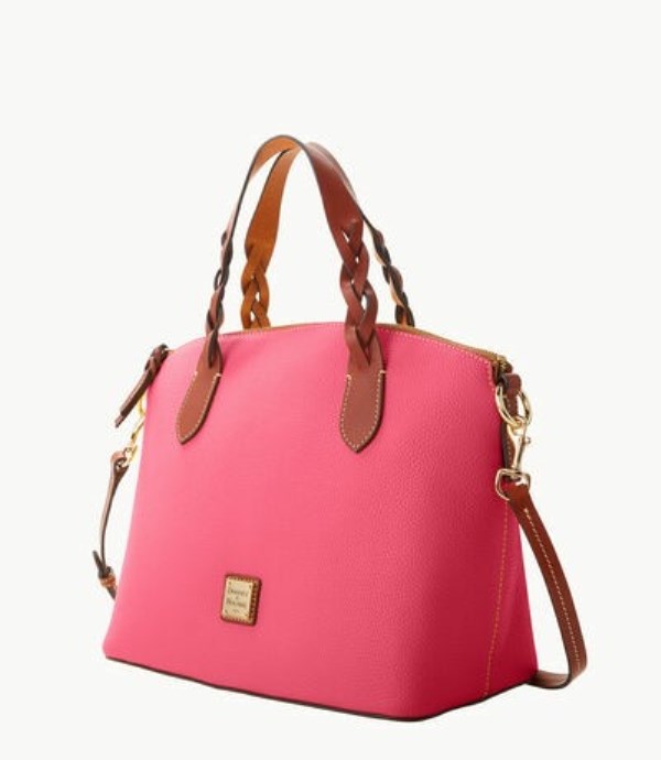 Pink Dooney And Bourke Pebble Grain Celeste Women's Satchel Bags | 31TQYCZHF