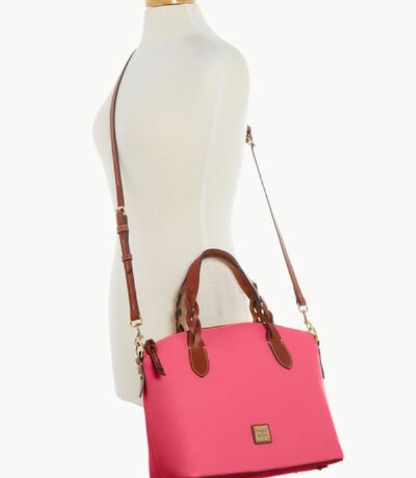 Pink Dooney And Bourke Pebble Grain Celeste Women's Satchel Bags | 31TQYCZHF