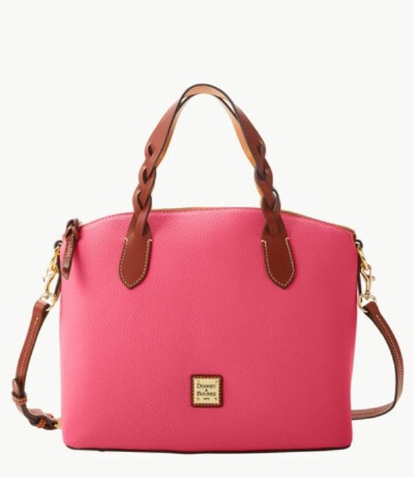 Pink Dooney And Bourke Pebble Grain Celeste Women\'s Satchel Bags | 31TQYCZHF