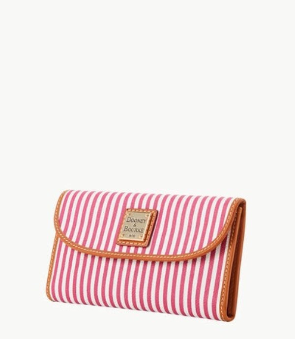 Pink Dooney And Bourke Seaview Continental Women's Clutch Bag | 25PHFOVZB