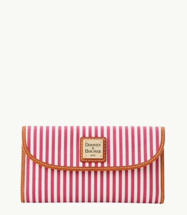 Pink Dooney And Bourke Seaview Continental Women\'s Clutch Bag | 25PHFOVZB