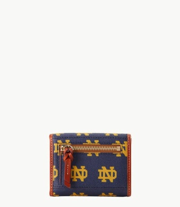 Purple Dooney And Bourke NCAA Notre Dame Flap Credit Women's Wallets | 19VEYBCJG