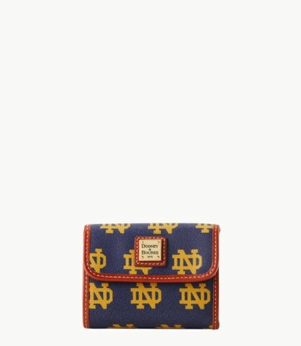 Purple Dooney And Bourke NCAA Notre Dame Flap Credit Women\'s Wallets | 19VEYBCJG