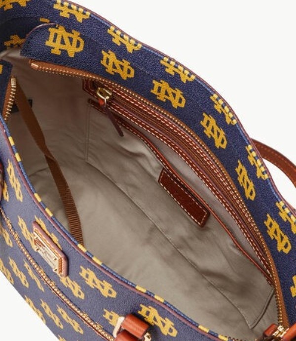 Purple Dooney And Bourke NCAA Notre Dame Women's Shopper Bag | 41FDNPCUY